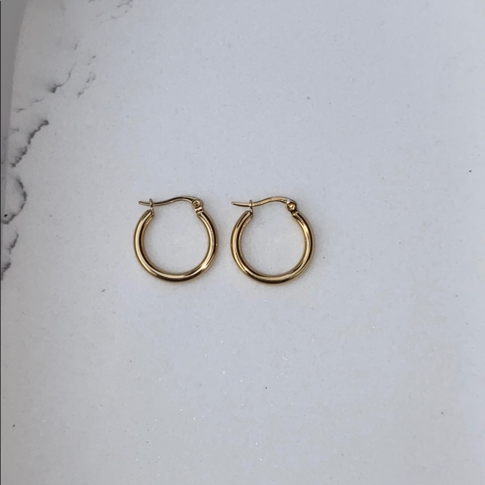 Gold hoop earrings